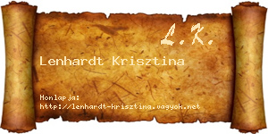 Lenhardt Krisztina névjegykártya