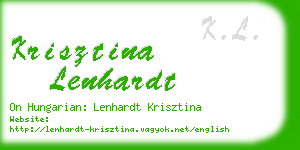 krisztina lenhardt business card